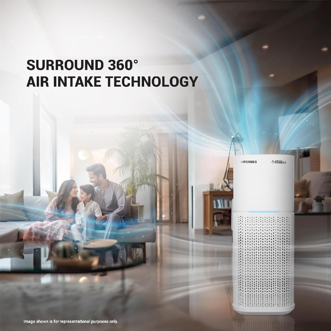 Forbes Air Purifier 355 Surround 360 Degree Air Purifier - official_manufacturer_feature_artwork