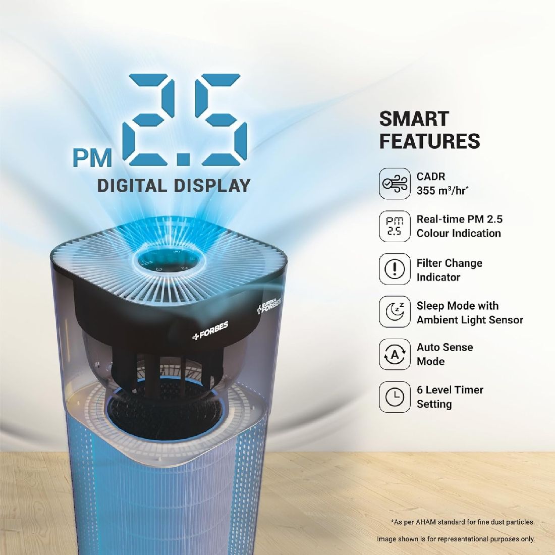 Forbes Air Purifier 355 Surround 360 Degree Air Purifier - official_manufacturer_feature_artwork