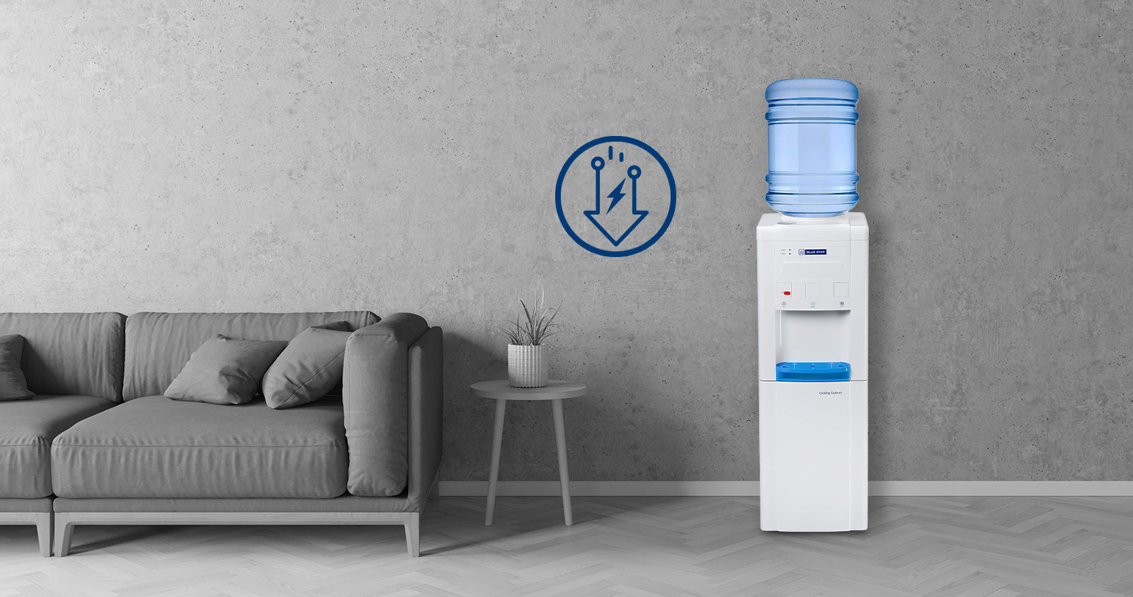 GA Series With Refrigerator-White, Floor Standing Bottled Water Dispenser: Product feature