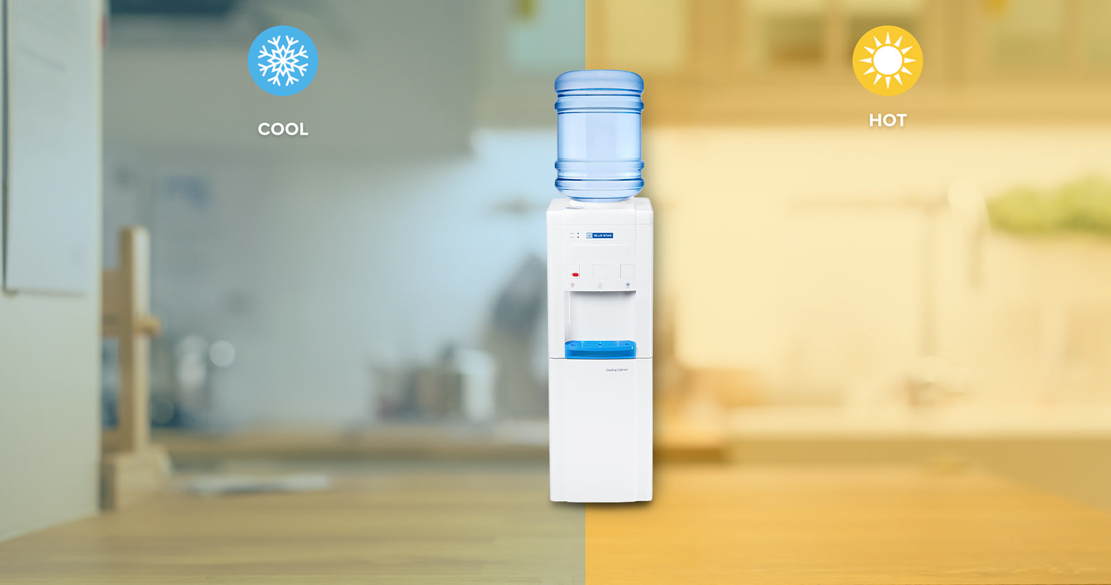 GA Series With Refrigerator-White, Floor Standing Bottled Water Dispenser: Product feature