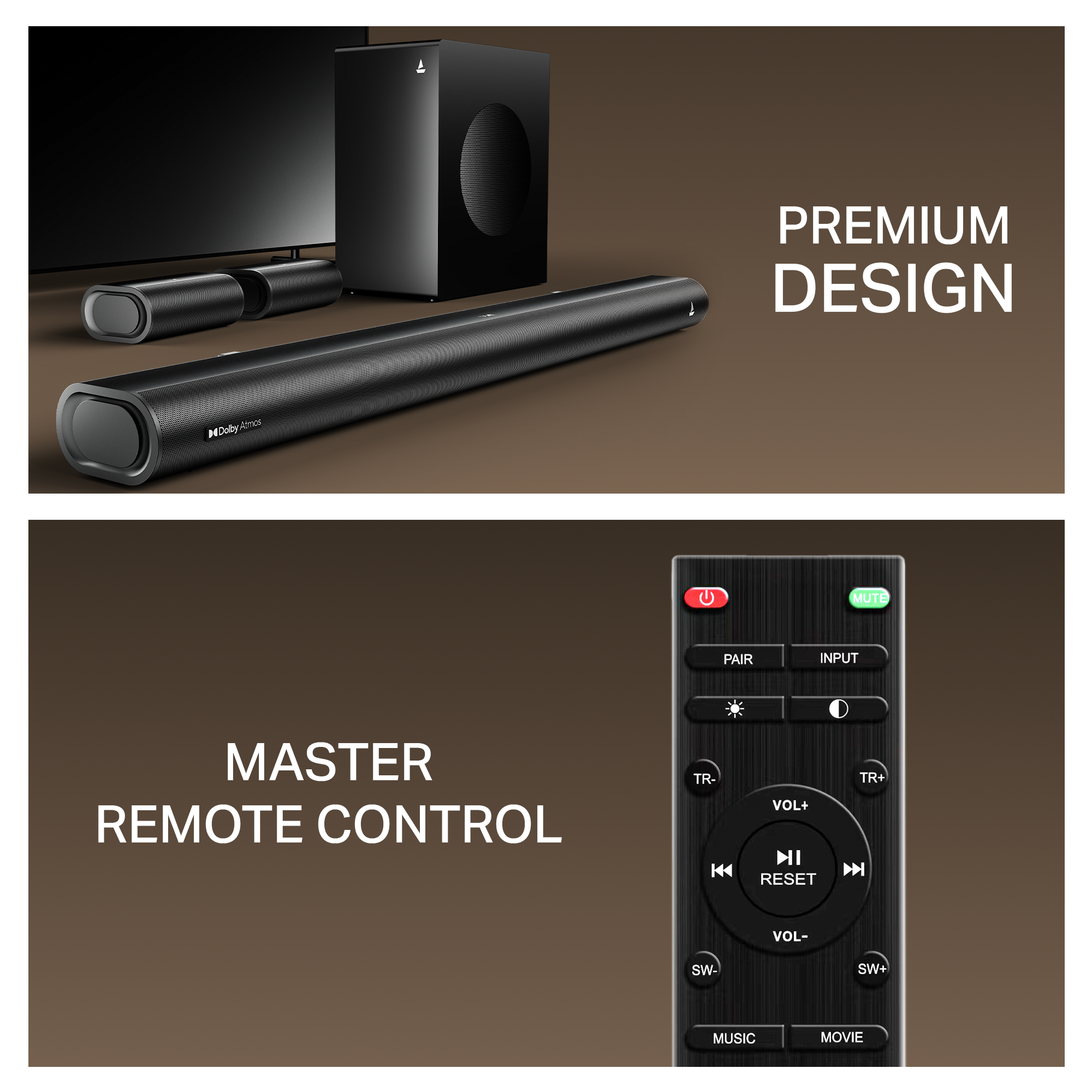 boAt Aavante Prime 5.1 5000DA | 500W 5.1 Channel Soundbar with Dolby Atmos, Bluetooth v5.3 & Master Remote: Product feature