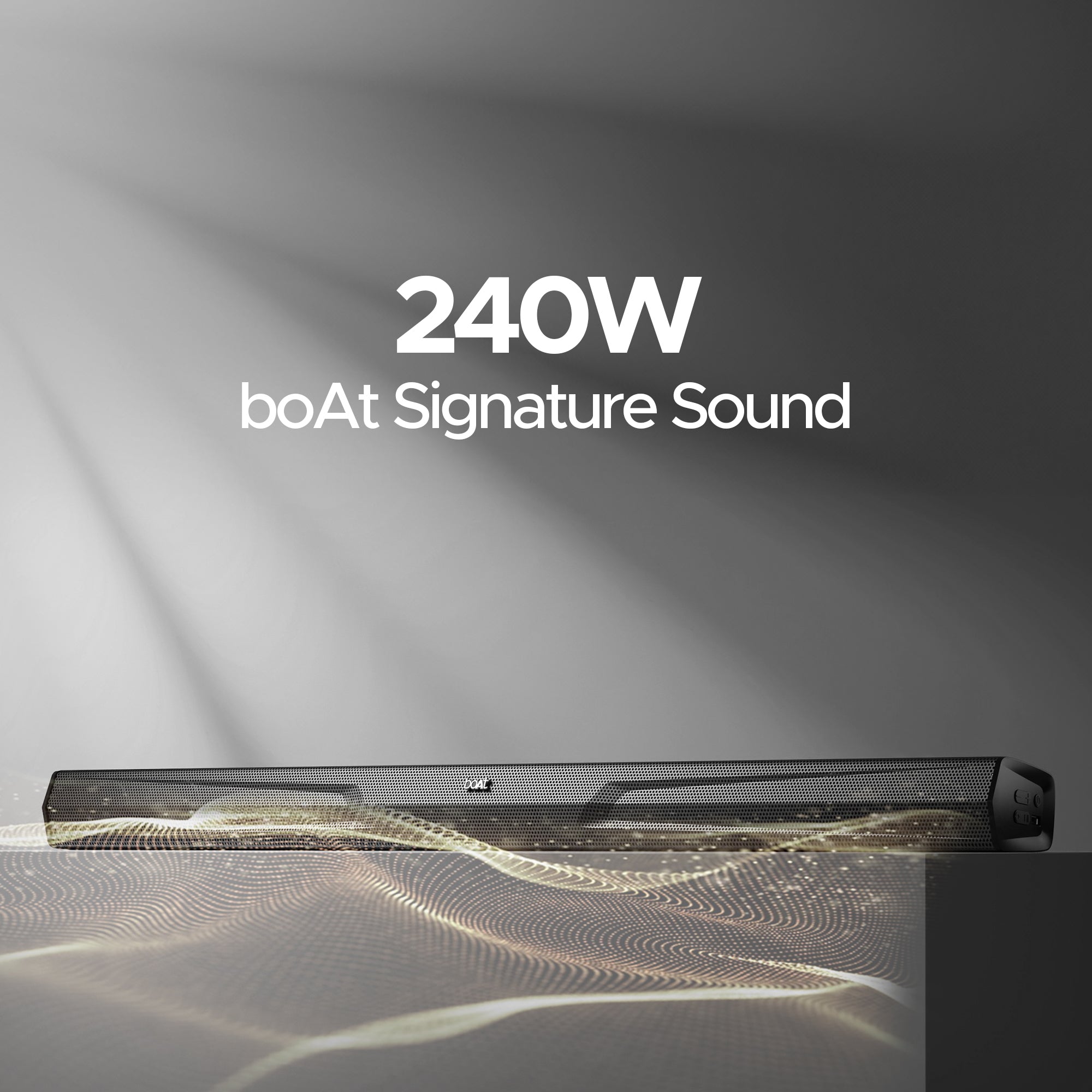 boAt Aavante Bar Quake Pro | 240W Bluetooth Soundbar, 2.1 Channel with Wireless Subwoofer, Wall Mountable, Multiple EQ Modes: Product feature