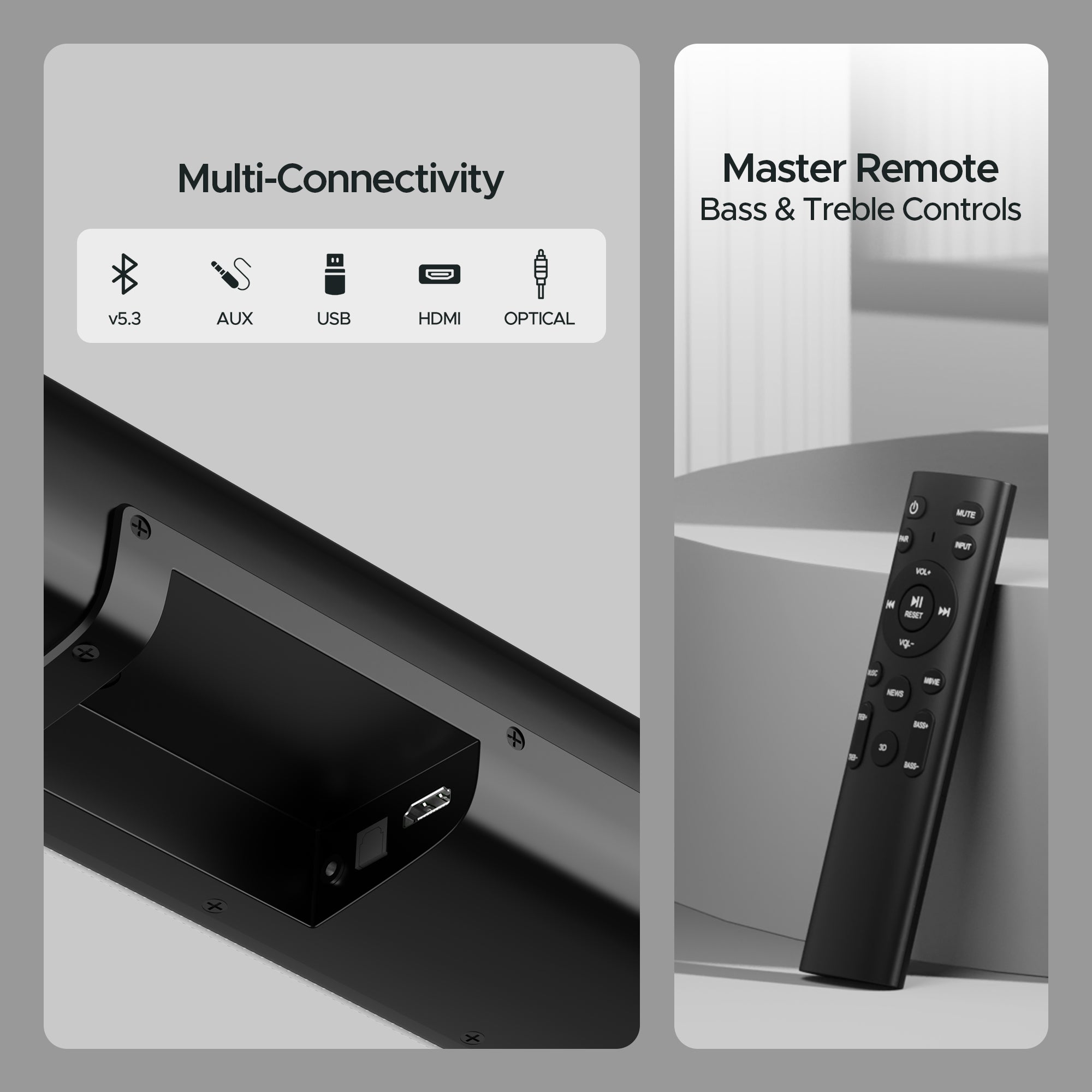 boAt Aavante Bar Quake Pro | 240W Bluetooth Soundbar, 2.1 Channel with Wireless Subwoofer, Wall Mountable, Multiple EQ Modes: Product feature