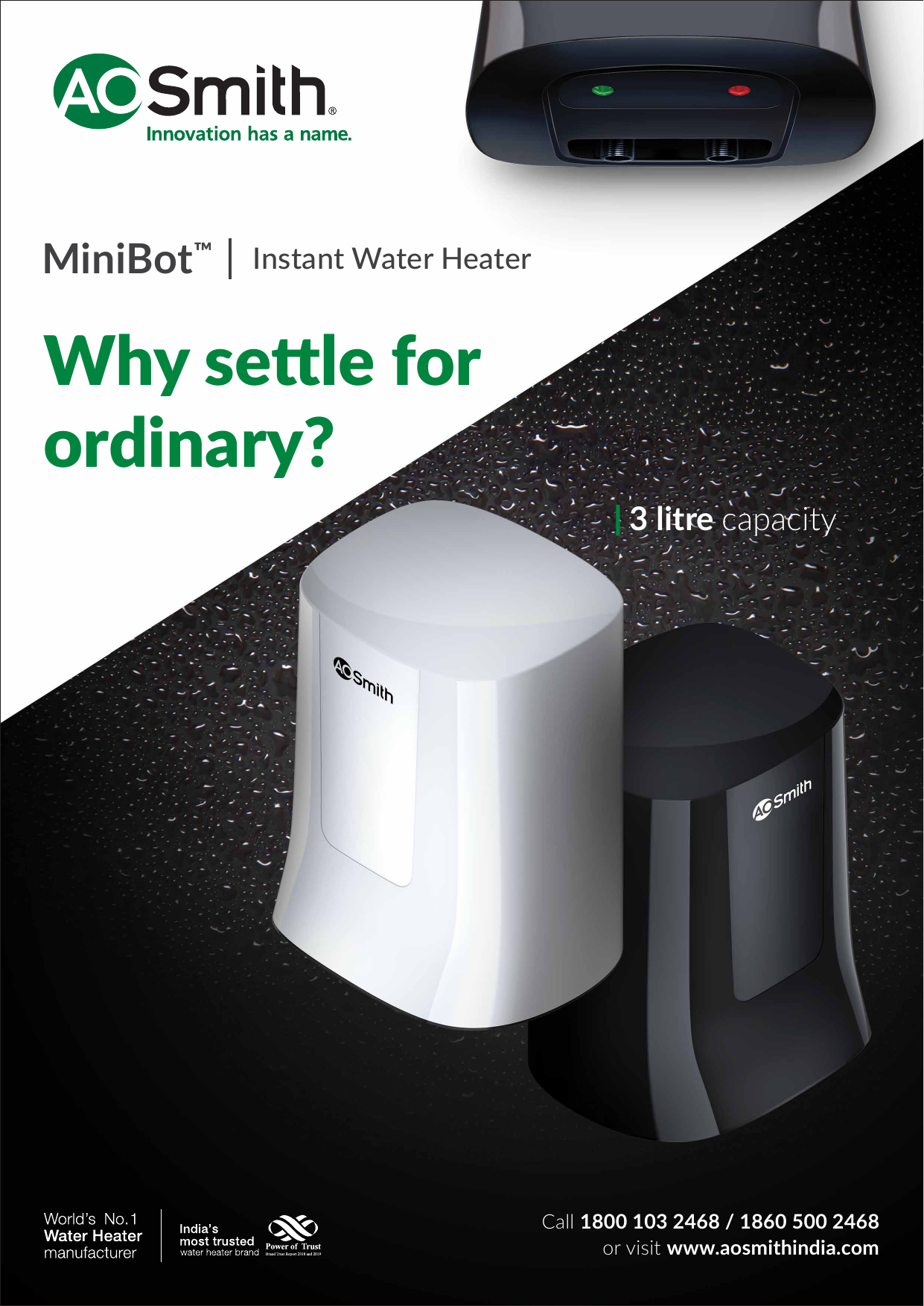 A. O. Smith MiniBot 3 kW 3 L White Instant Water Heater - catalogue_cover