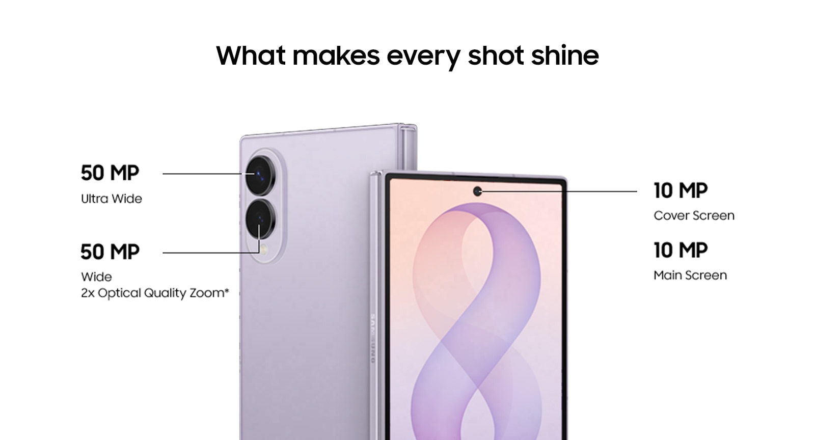 Galaxy Z Fold8 Lavender, 12 GB / 256 GB: Product feature