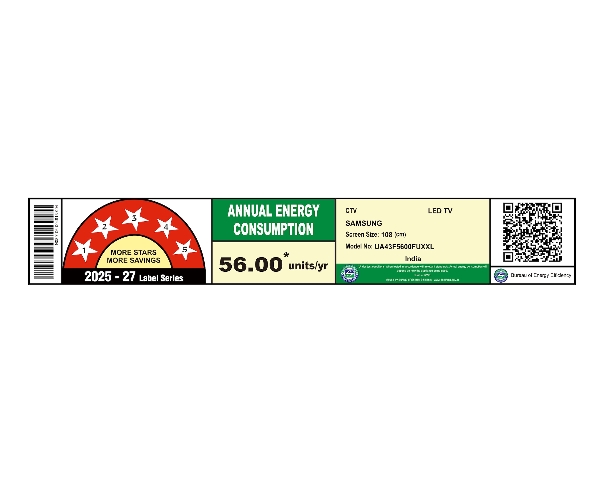 1.08 m (43) F5600F FHD Smart TV (2026) - official_energy_label