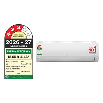 LG 3 Star (~1.5) Split AC, AI Convertible, Auto Clean, Gold Fin+, Diet Mode+, Viraat Mode, 5.0 kW, 2026 Model - official manufacturer detail