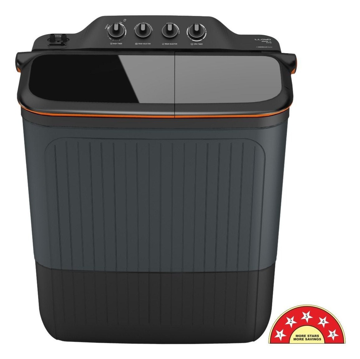 Lloyd GLWS805EXAVG 8.0KG Semi Automatic Top Load Washing Machine