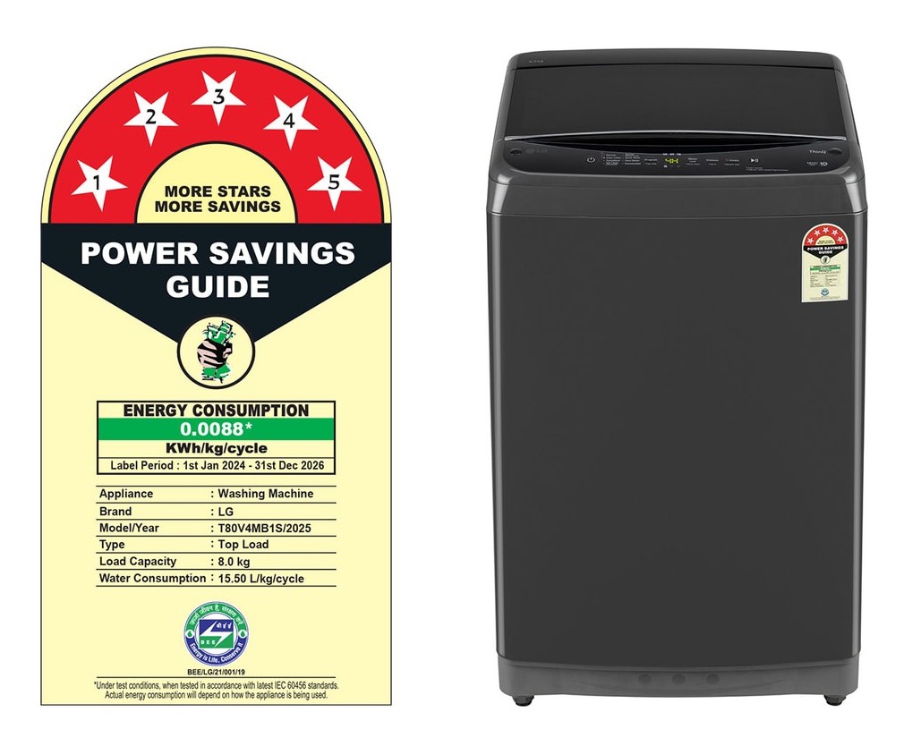 LG T80V4MB1S 8.0KG Fully Automatic Top Load Washing Machine